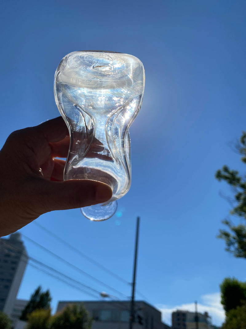 アンティーク手吹ガラス瓶　オランダ　19世紀中期から後期