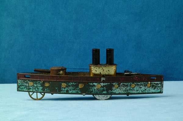 《Charles Rossignol〈C.R.〉装甲艦ブリキ玩具（フランス、c.1900）》