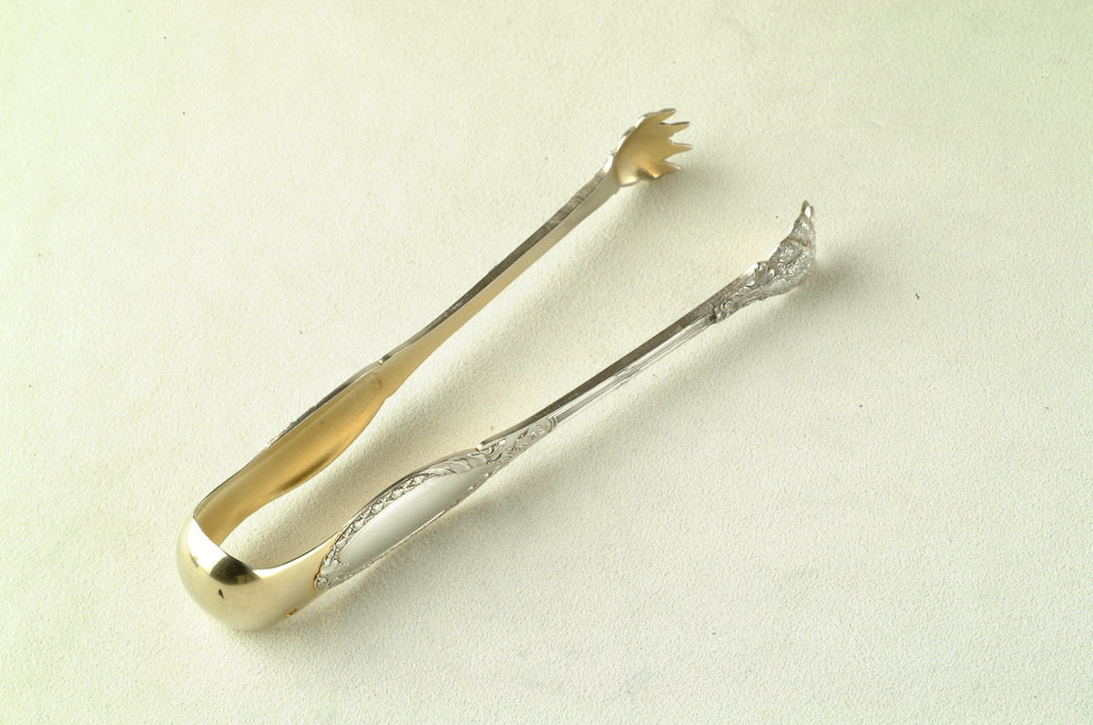 スターリングシルバー　シュガートング　アンティーク品 0842 シュガートング スターリングシルバー – Antiquites Brocante